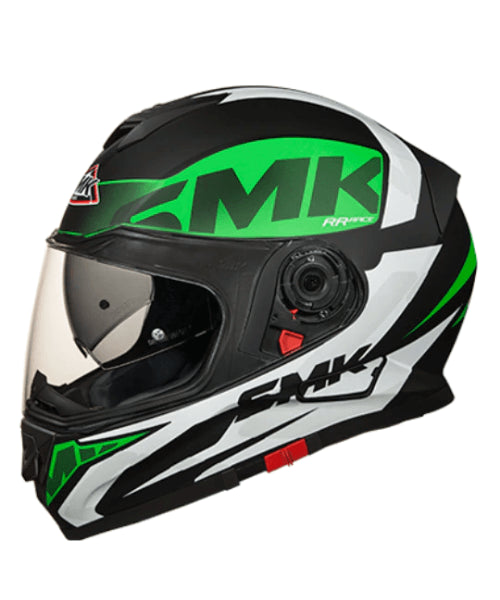 SMK Twister Logo MA281 Black Green Helmet ₹5,150