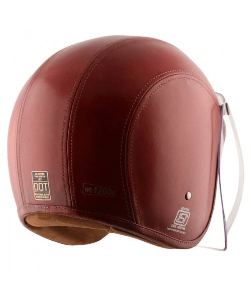 Axor Retro Jet Leather Wild Helmet – Red ₹5,903