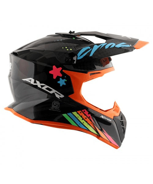 Axor X-CROSS X2 Off Road Helmet – Black Grey ₹5,980