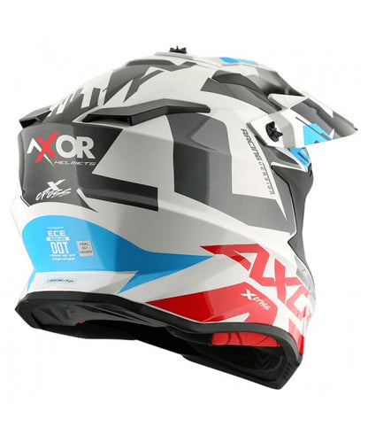 Axor X-CROSS X1 Off Road Helmet – White Red ₹5,980