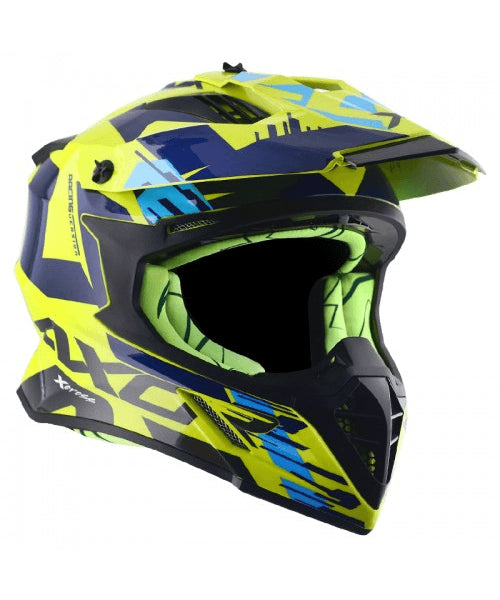 Axor X-CROSS X1 Off Road Helmet -Neon Yellow Blue ₹5,980