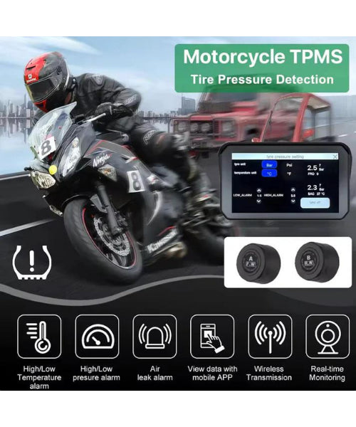 Motorcycle GPS CarPlay Android Auto Screen with Dash Cam and Tyre Pressure Monitoring ₹23,000