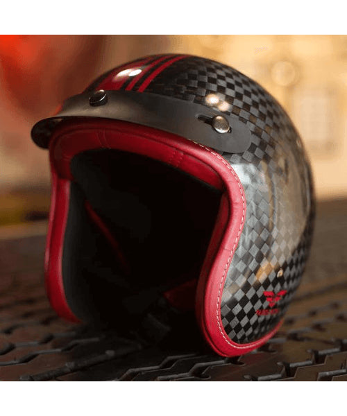 Vardenchi Carbon Large Weave Half Face Helmet (LW) ₹6,900