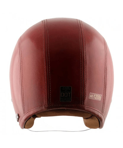 Axor Retro Jet Leather Wild Helmet – Red ₹5,903