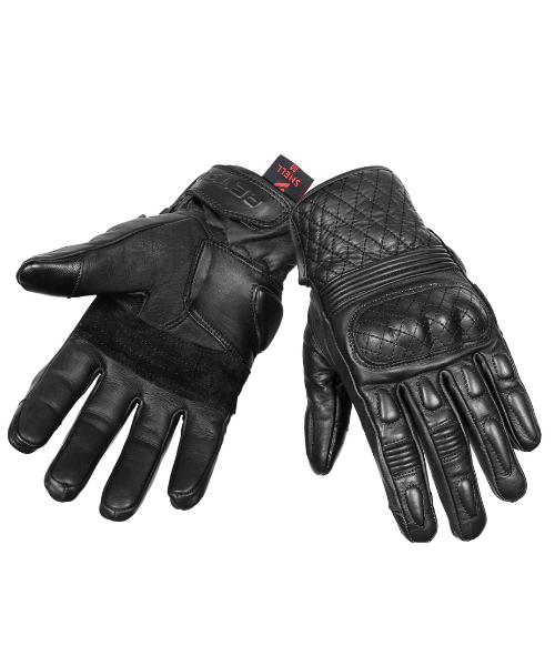 BBG Snell Retro Riding Gloves – Black ₹2,500