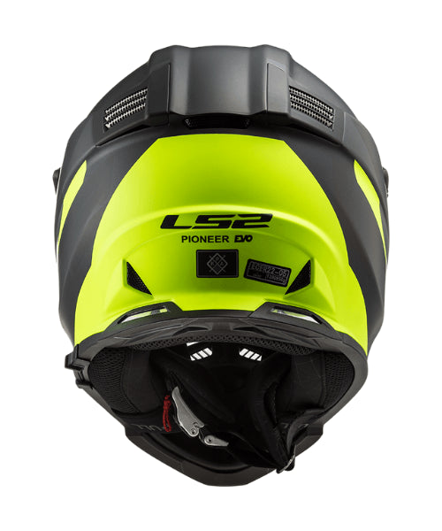 LS2 MX436 Pioneer Evo Dual Sport Helmet – Router Matt Hi Viz Yellow ₹9,250