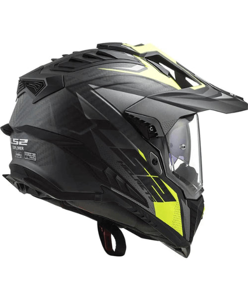 LS2 MX701 C Explorer Focus Carbon Helmet – Matt Titanium Hi-Viz Yellow ₹33,999