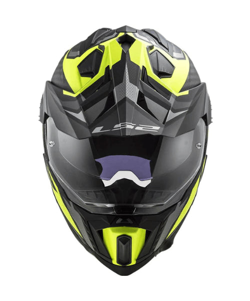 LS2 MX701 C Explorer Focus Carbon Helmet – Matt Titanium Hi-Viz Yellow ₹33,999