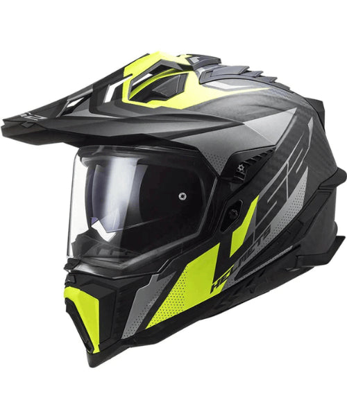 LS2 MX701 C Explorer Focus Carbon Helmet – Matt Titanium Hi-Viz Yellow ₹33,999