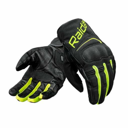 Raida AqDry Waterproof Riding Gloves Green Hi Viz