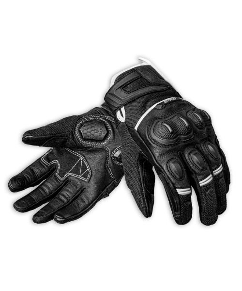 Raida AirWave Motorcycle Riding Gloves – Black White ₹3,350