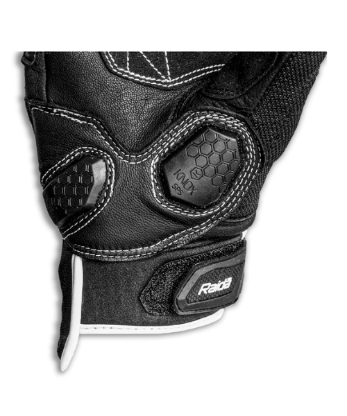 Raida AirWave Motorcycle Riding Gloves – Black White ₹3,350