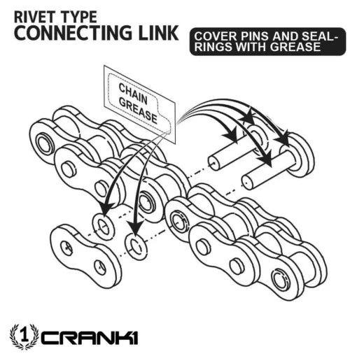 Crank1 Master Link For X Ring 520 ZVM-X Rivet – Gold ₹450