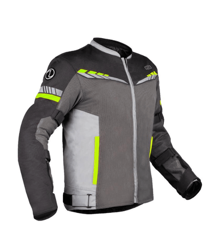 Rynox Air GT 4 Motorcycle Riding Jacket – Grey Hi Viz Green ₹6,950