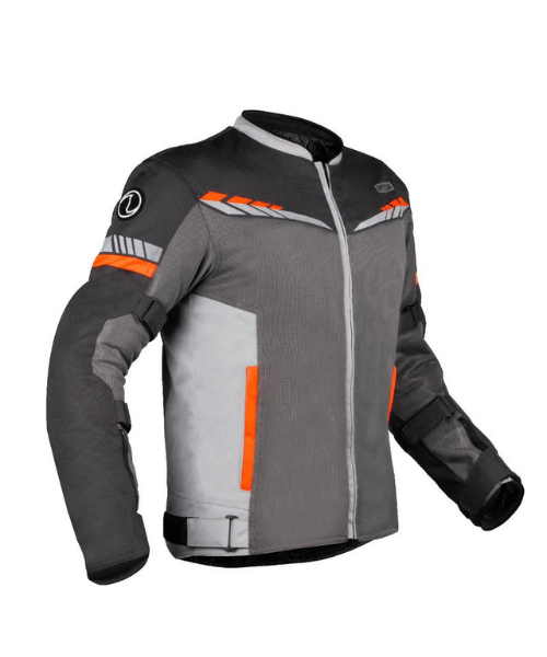 Rynox Air GT 4 Motorcycle Riding Jacket – Grey Hi Viz Orange ₹6,950