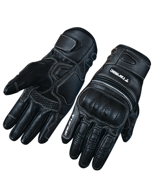 Tarmac Retro Leather Riding Gloves – Black ₹1,999