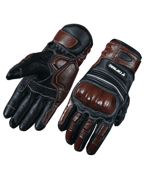 Tarmac Retro Leather Riding Gloves – Black Brown ₹1,999