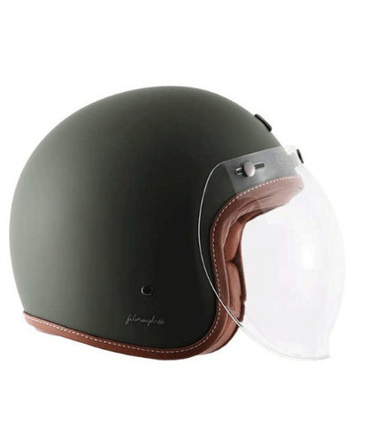 Axor Retro Jet Dull Battle Green Helmet ₹2,680