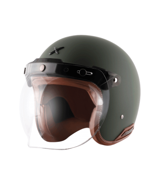 Axor Retro Jet Dull Battle Green Helmet ₹2,680