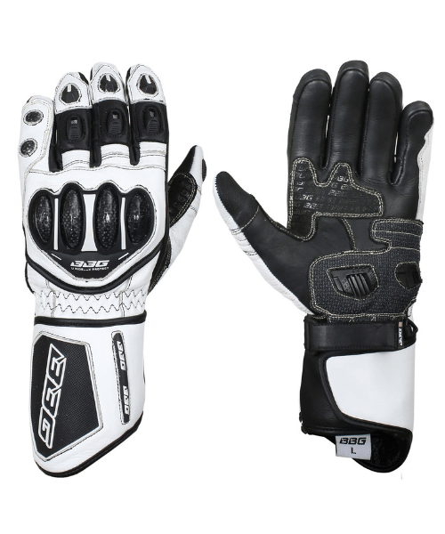 BBG Racer Riding Gloves – White ₹4,650